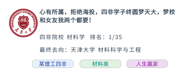 心有所属，拒绝海投，四非学子终圆梦天大，梦校和女友我两个都要！