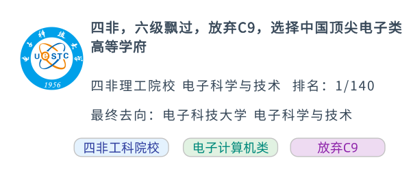  四非，六级435，夏令营投递即入营，放弃C9选择成电，成都带走的还有你～